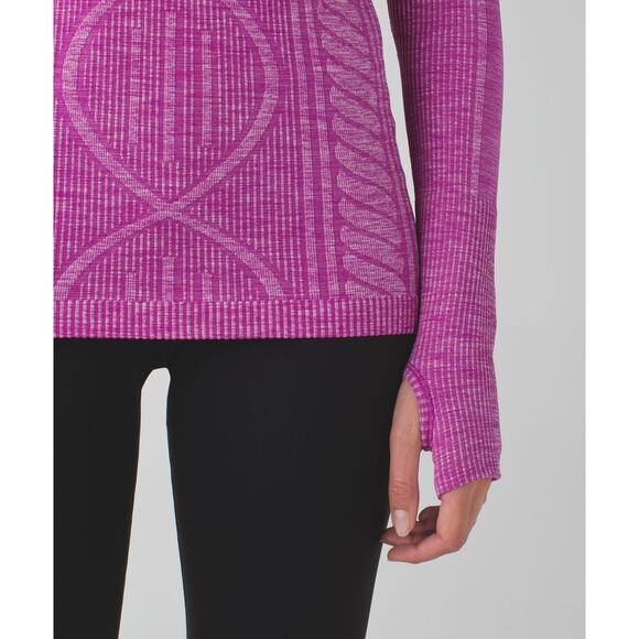 LULULEMON Rest Less Pullover Size 6 Heathered Ultra Violet - Picture 5 of 8